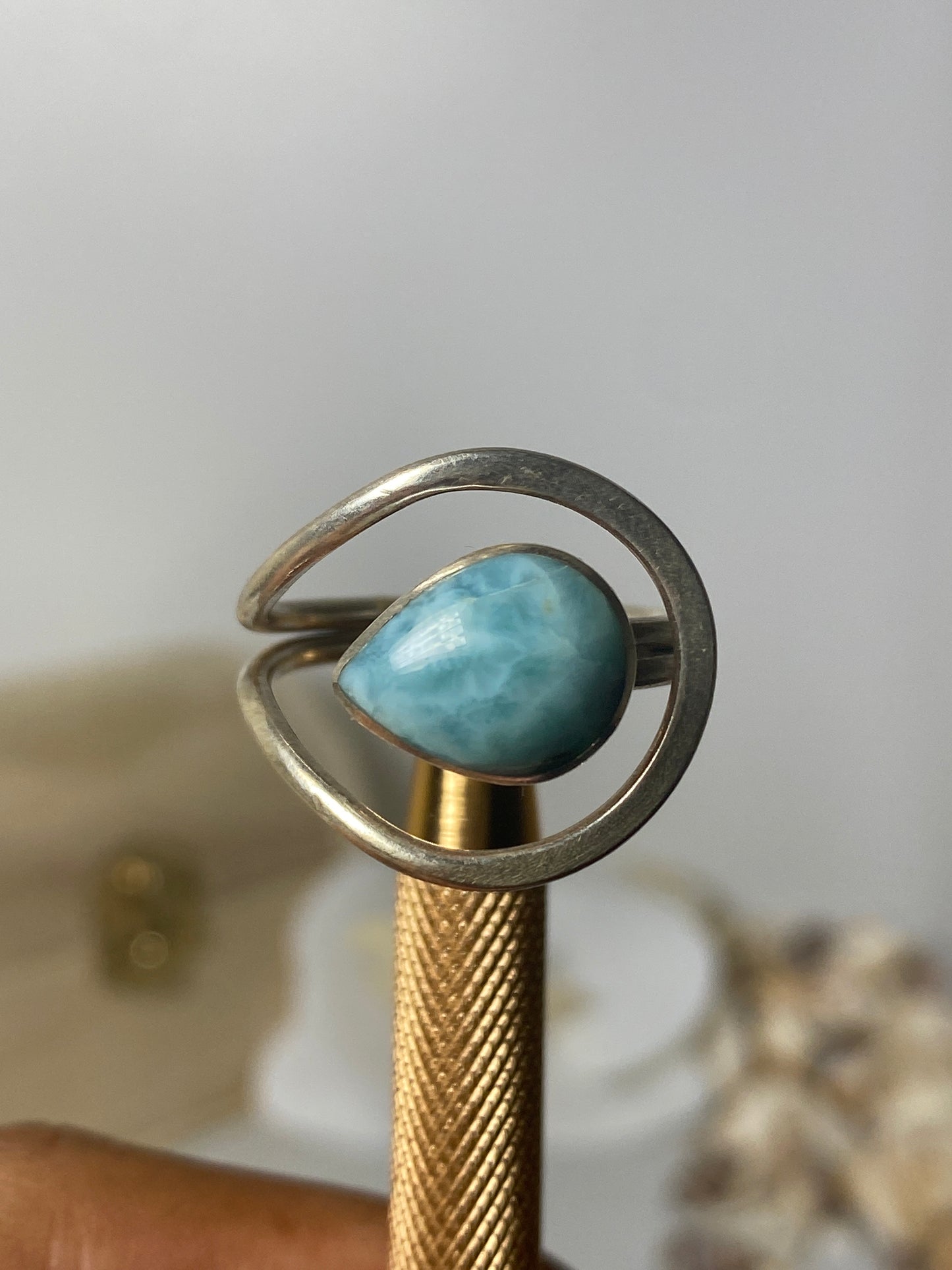 Larimar Ring ( tear )
