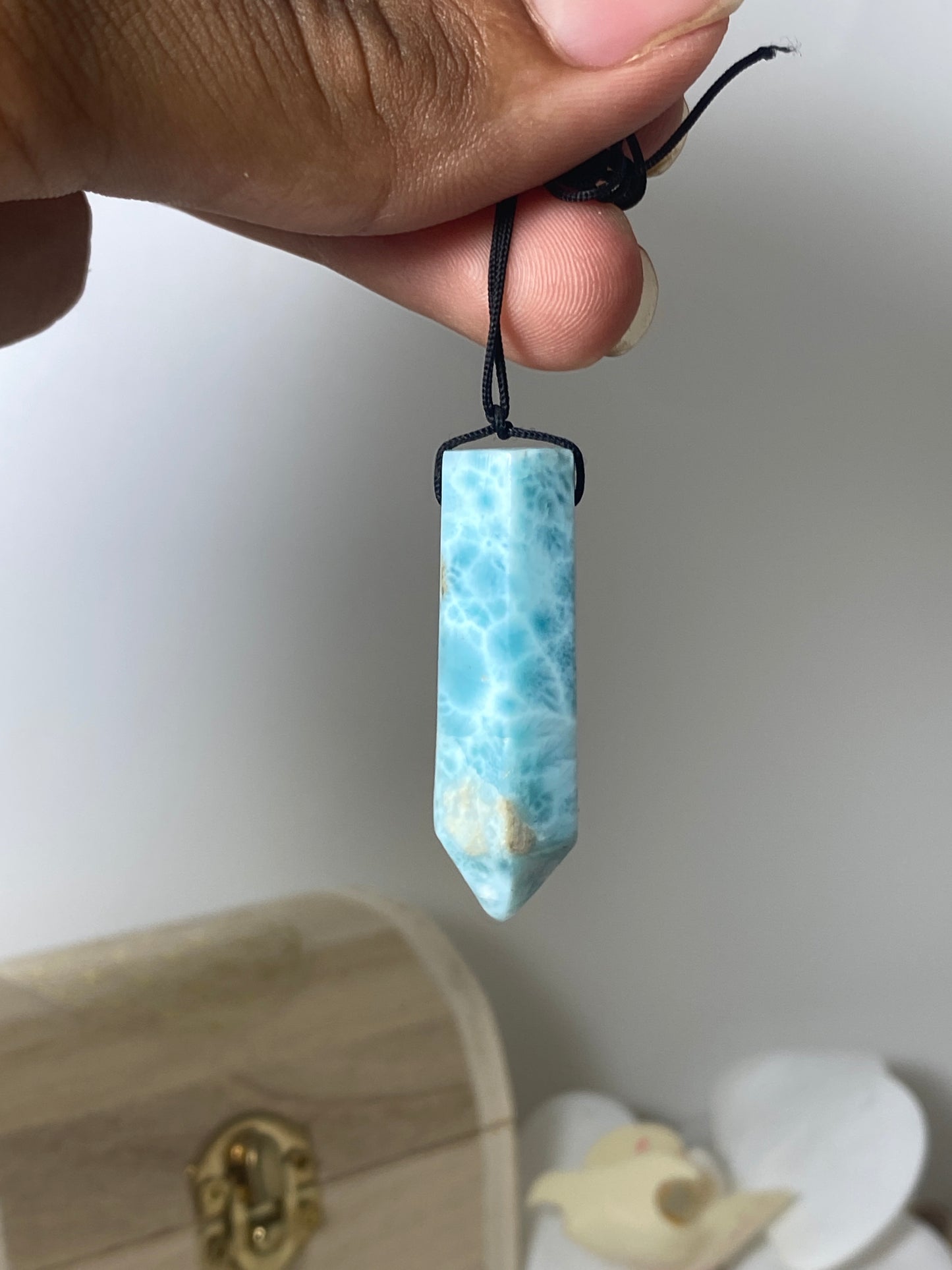 Larimar pendant ( Tower )