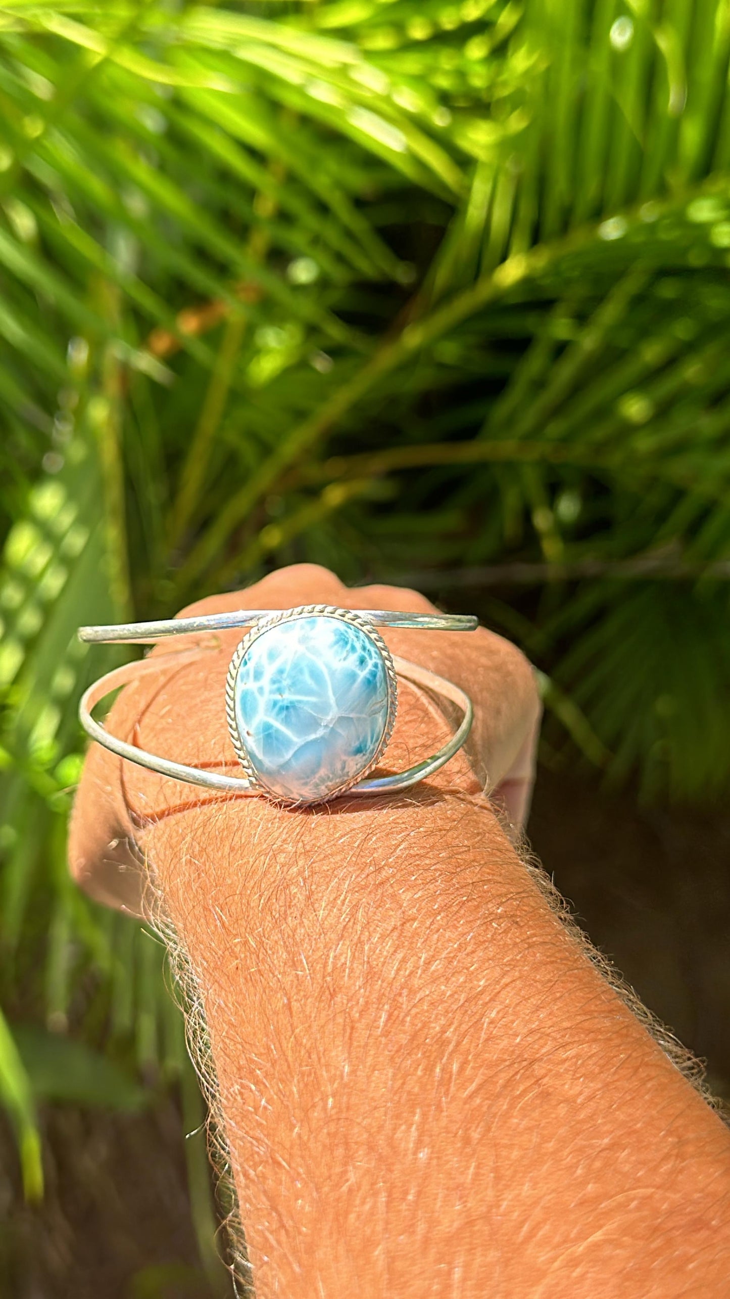 Ajustable Larimar Armreef