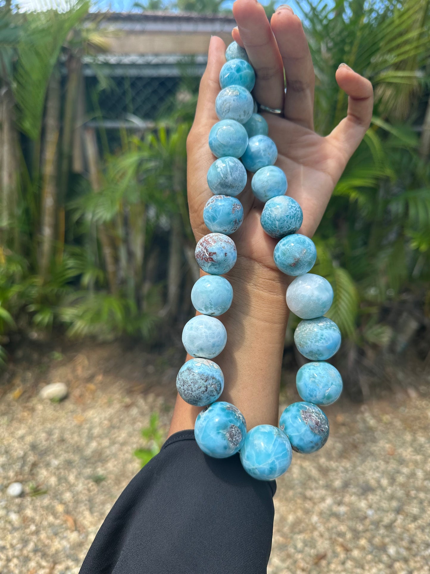 The Largest Larimar Necklace in the World: Born in the Caribbean