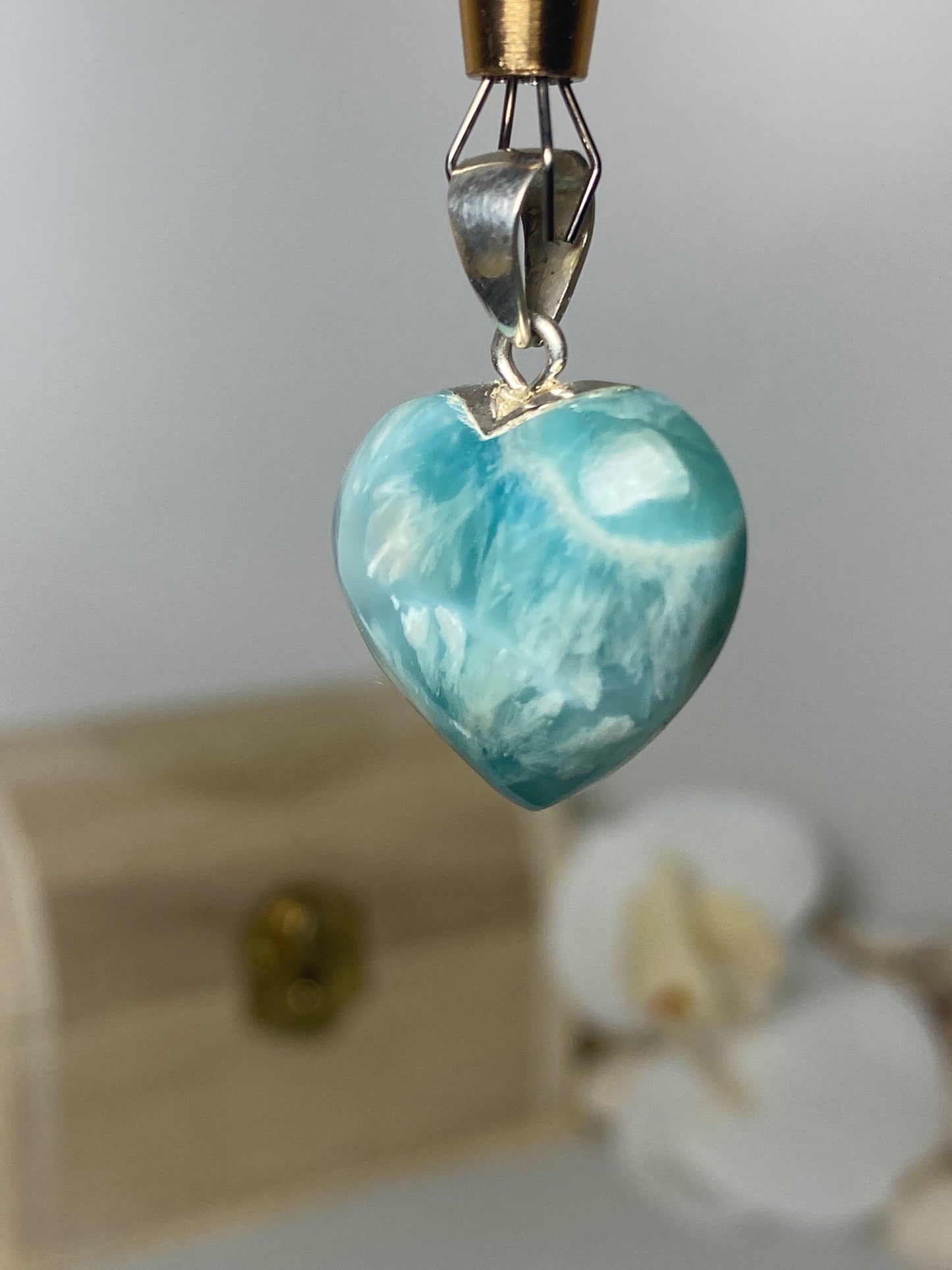 Larimar pendant ( Heart )