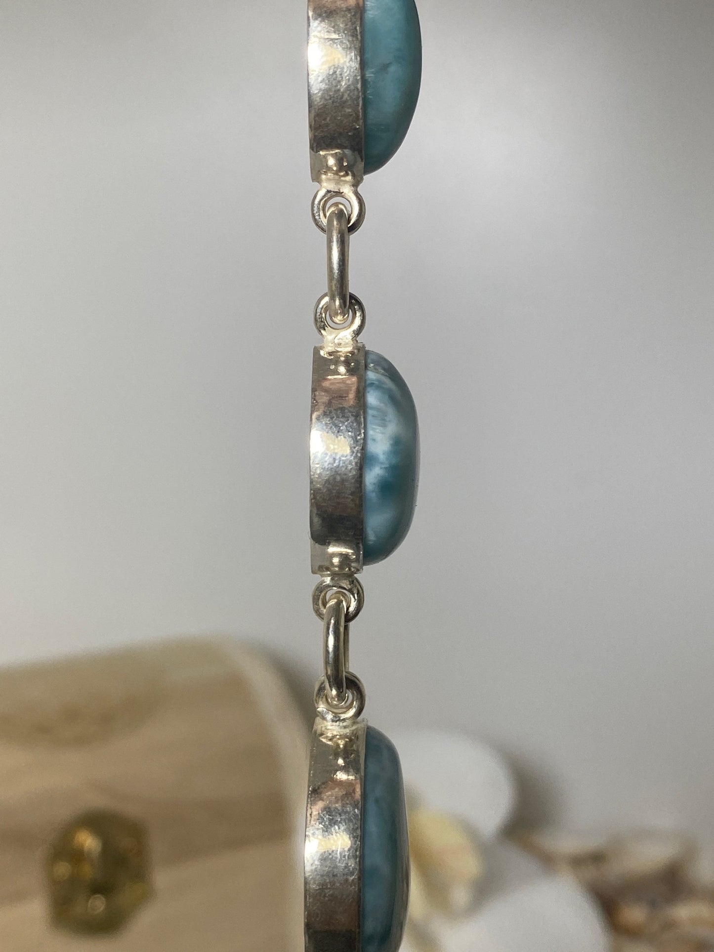 Larimar bracelet ( 5 stones )