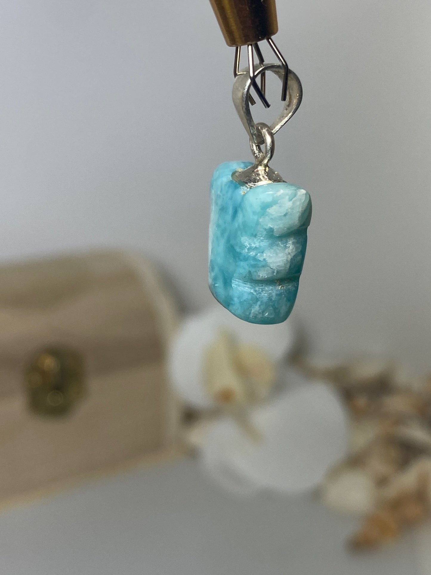 Beautiful Cat Larimar pendant