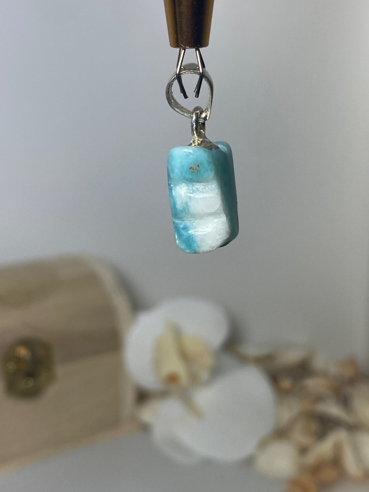 Beautiful Cat Larimar pendant
