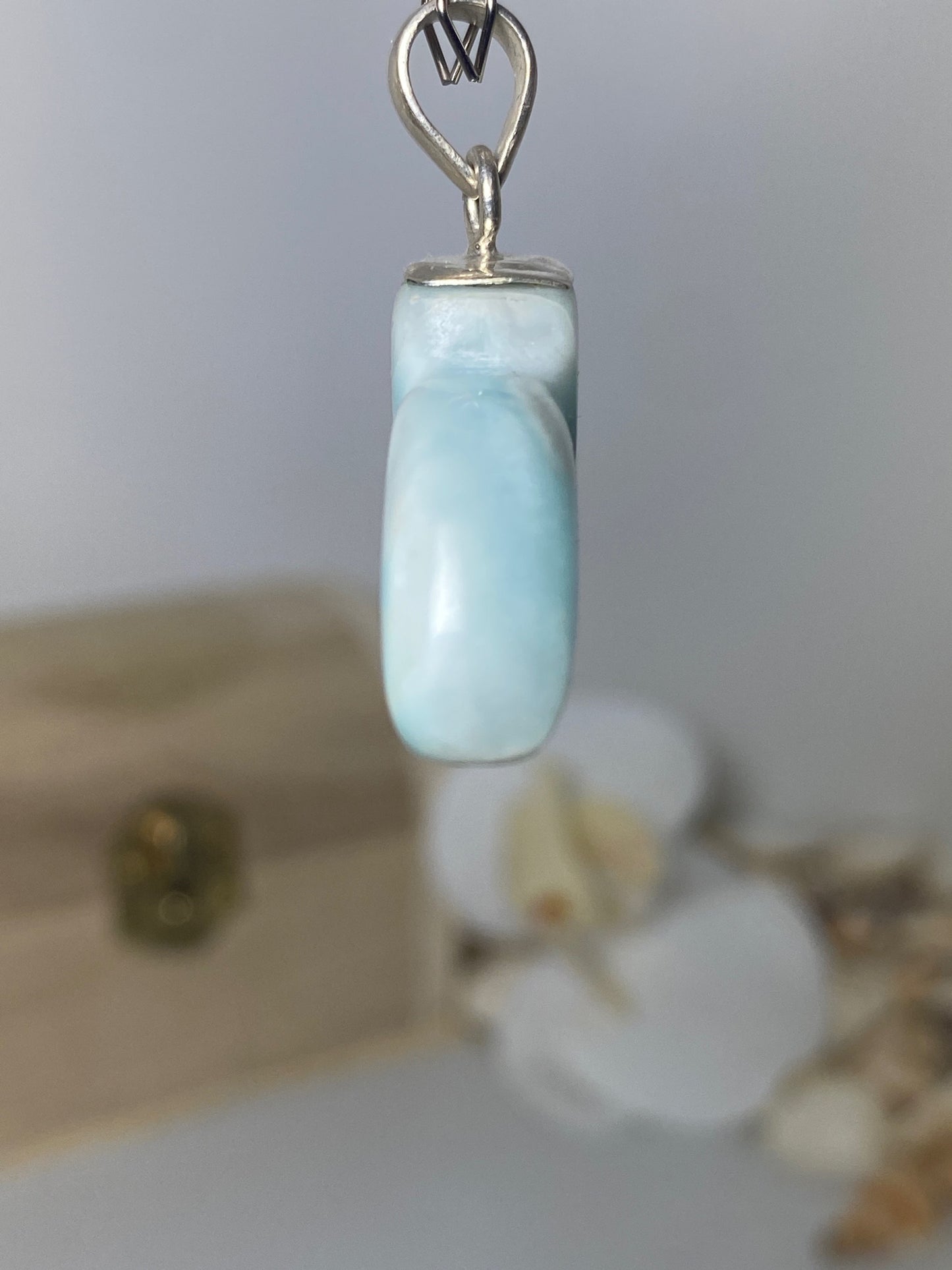 Larimar pendant ( Dolphin tail )