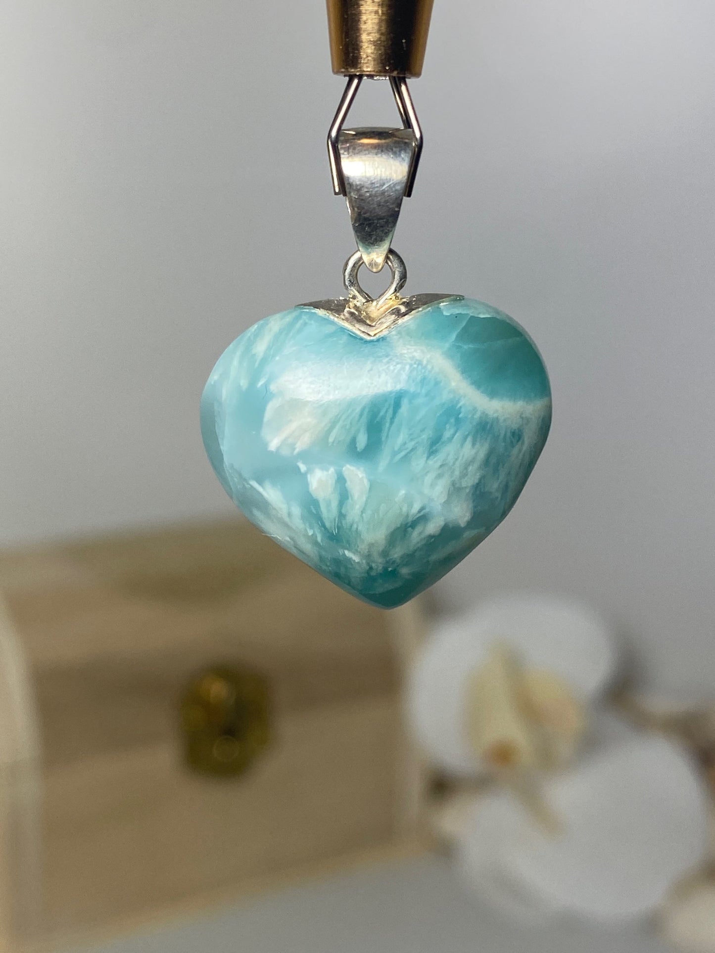Larimar pendant ( Heart )