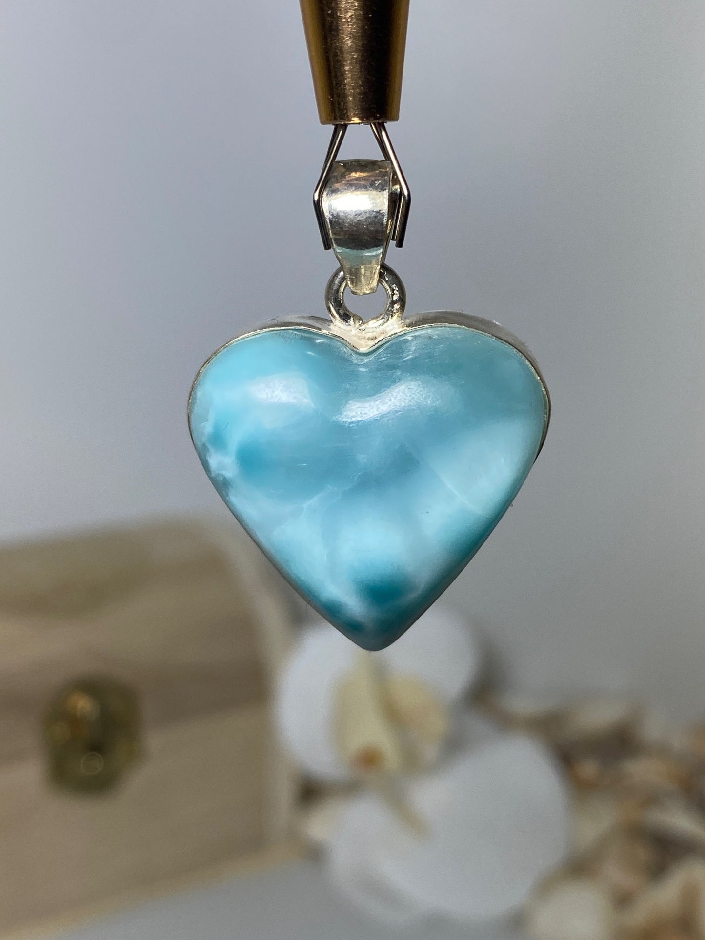 Beautiful Heart Larimar Pendant