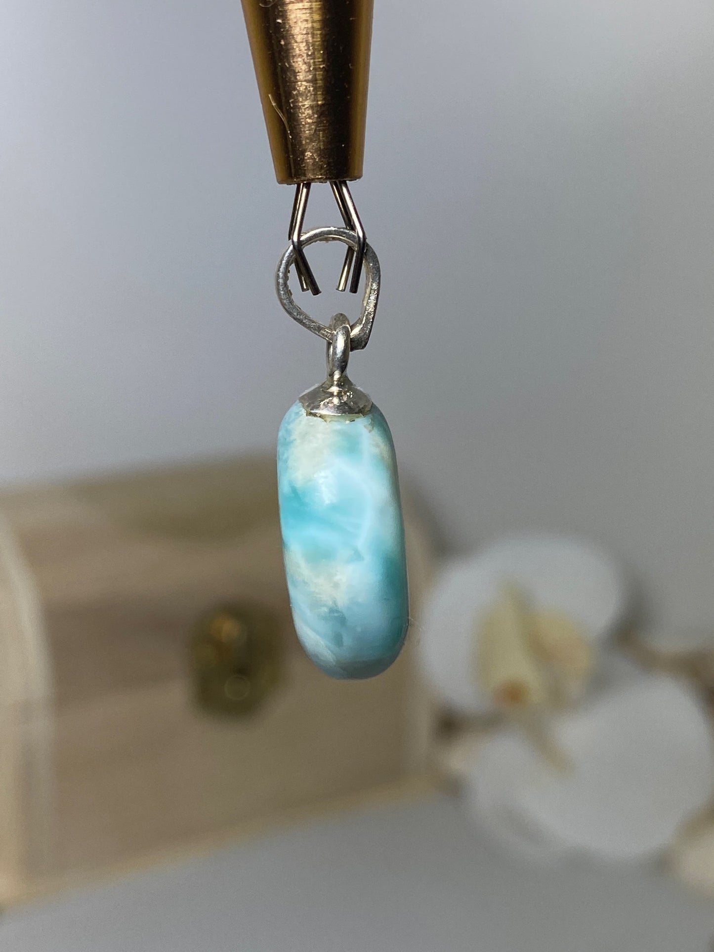 Larimar pendant ( oval )