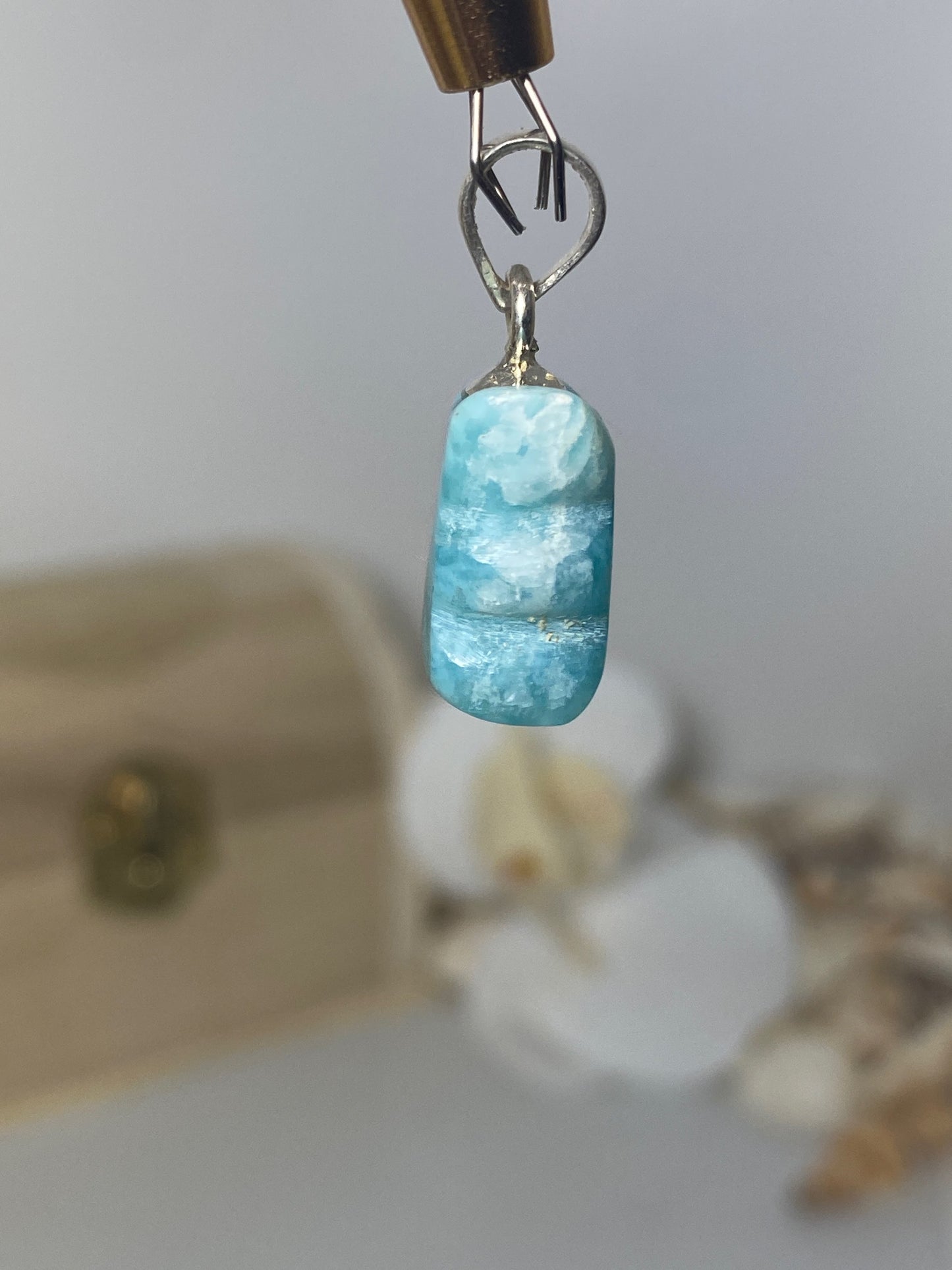 Beautiful Cat Larimar pendant