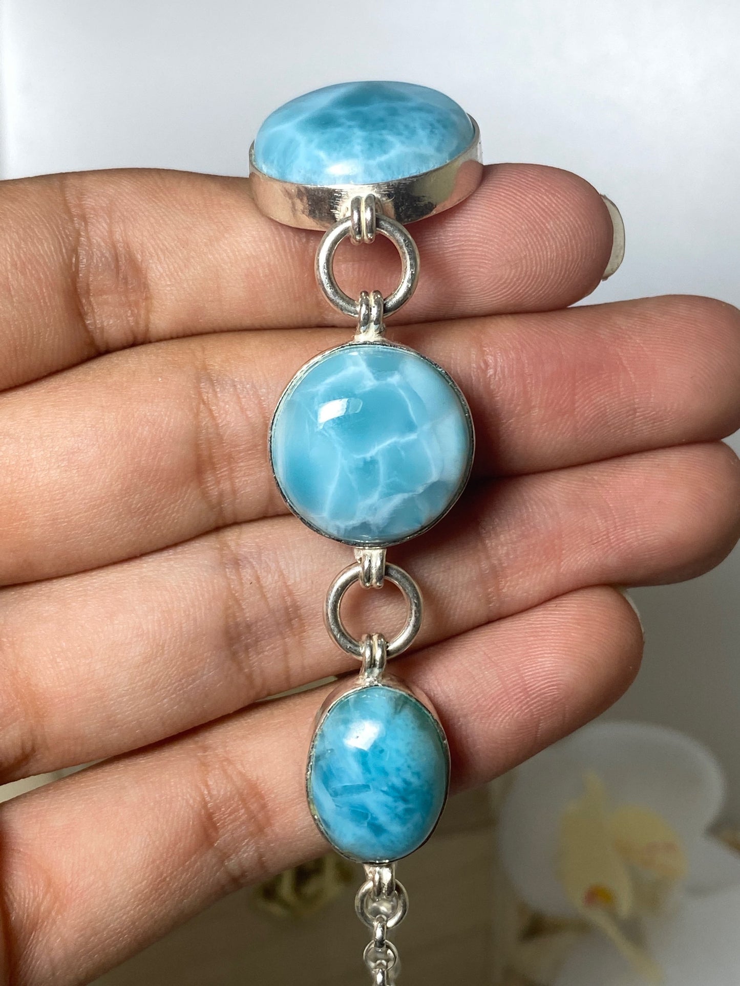 Larimar bracelet ( 5 stones )