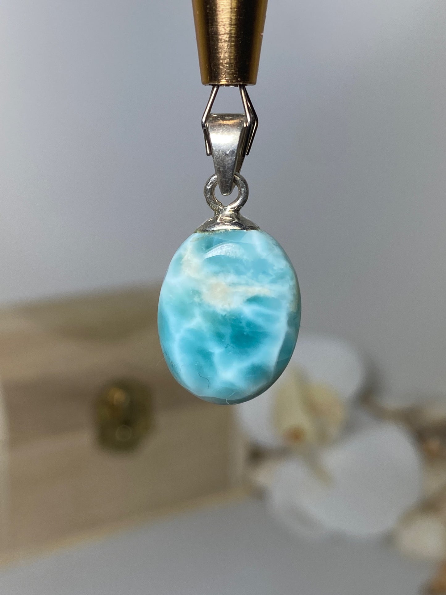 Larimar pendant ( oval )