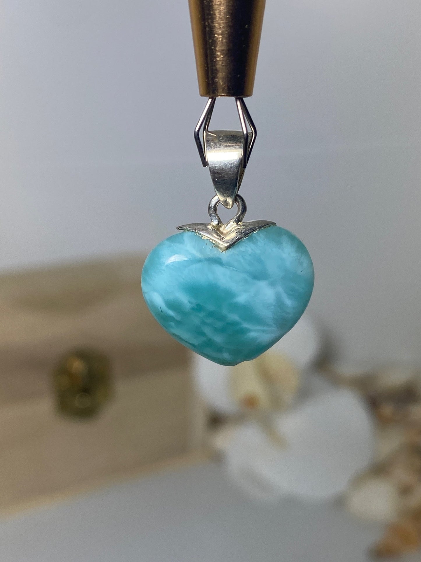 Beautiful Heart Larimar Pendant