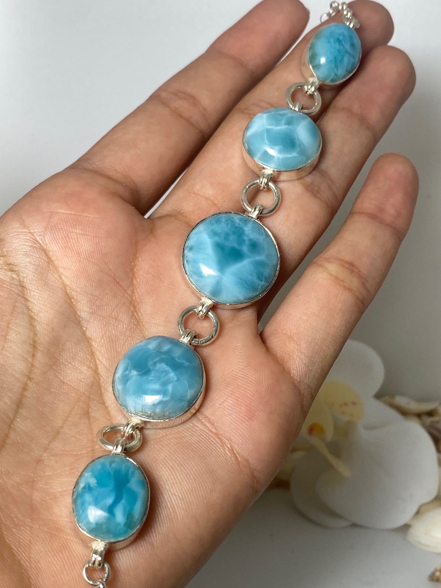 Larimar bracelet ( 5 stones )
