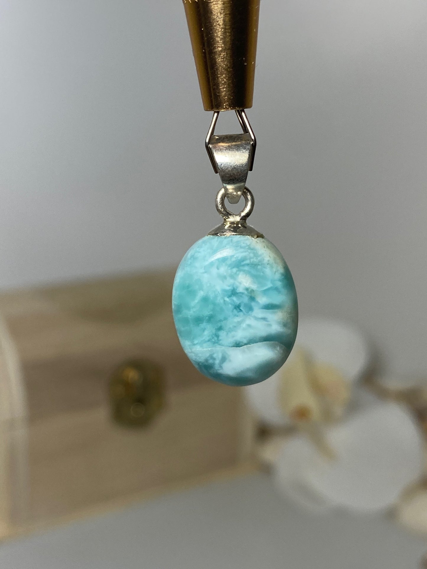 Larimar pendant ( oval )